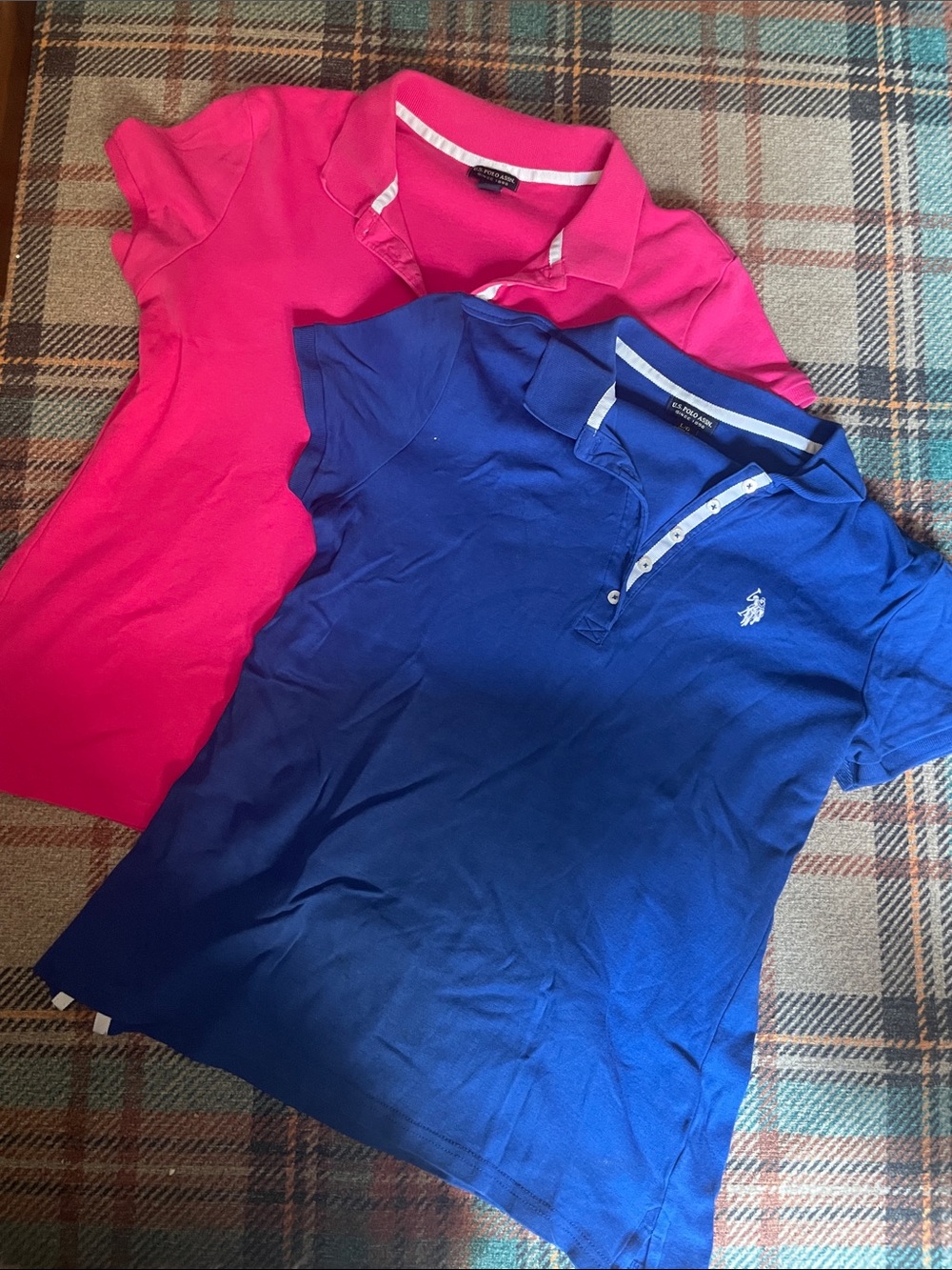 U.S. Polo Assn. Short Sleeve Polo Duo - Hot Pink & Royal Blue